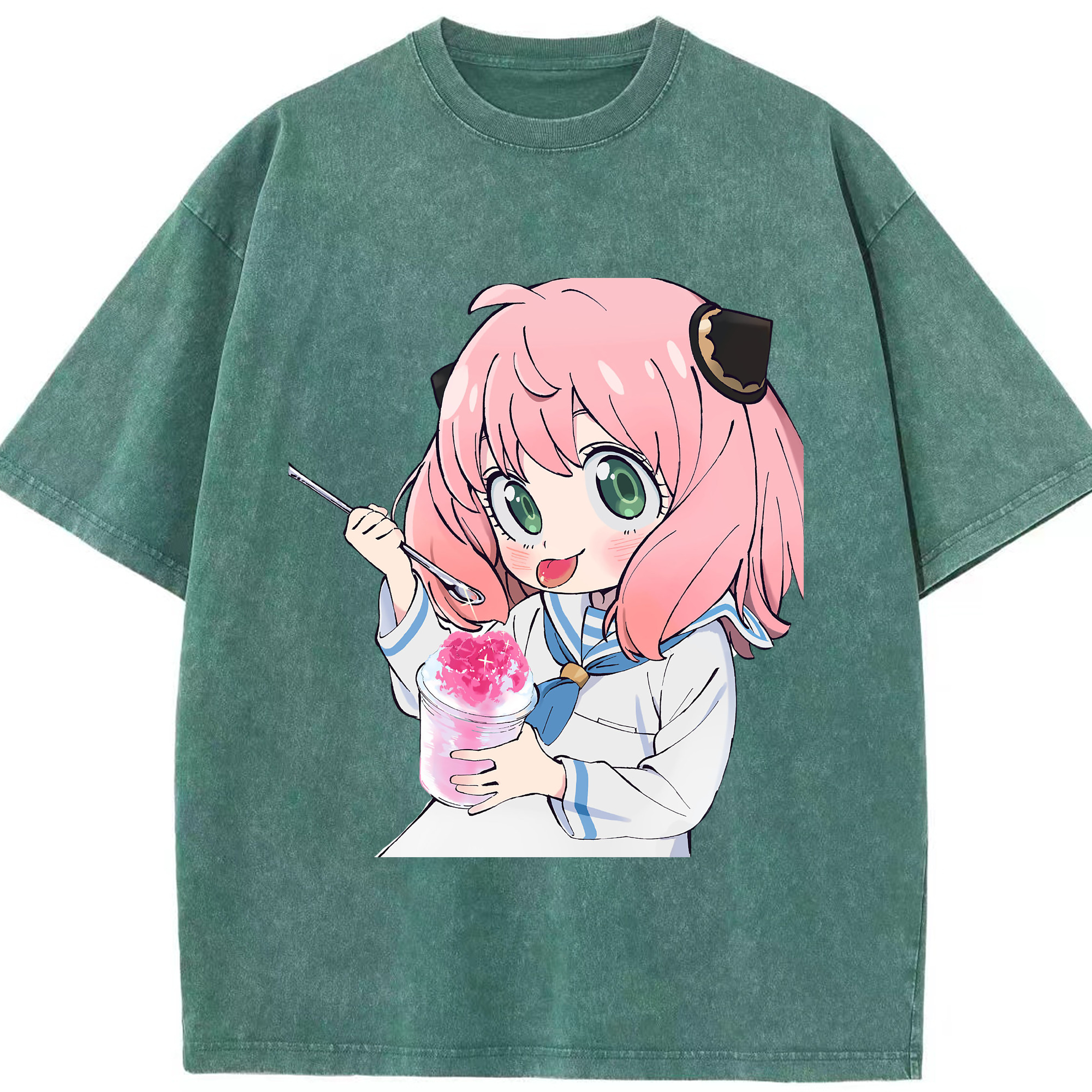 （画像用） SPY×FAMILY间谍家家酒 綿100% ヴィンテージ風 半袖Tシャツ（フロントプリント）